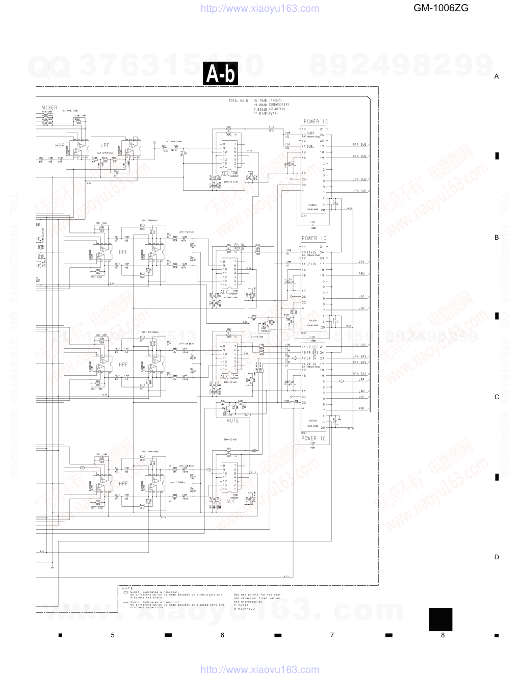 先锋PIONEER GM-1006ZG音响电路图-1