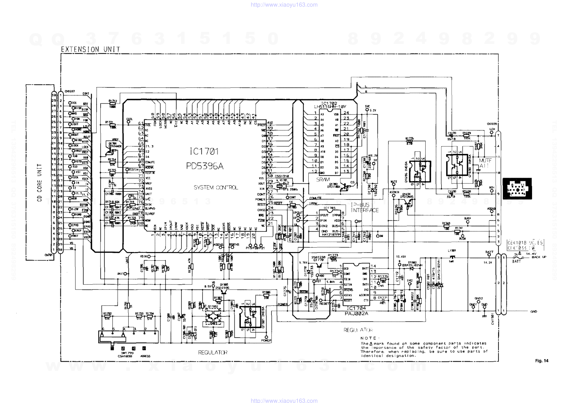 先锋PIONEER CDX-P1220S音响电路原理图-0 先锋PIONEER CDX-P1220S音响电路原理图-0