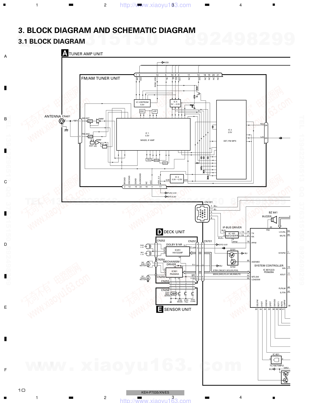 先锋PIONEER KEH-P7035音响电路图-9 先锋PIONEER KEH-P7035音响电路图-9