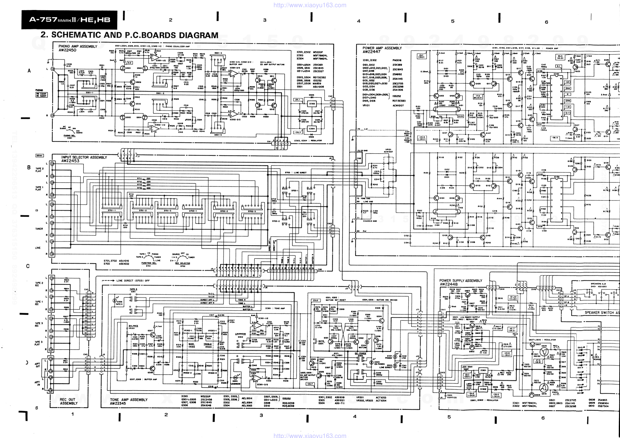 先锋PIONEER A-757音响电路原理图-8 先锋PIONEER A-757音响电路原理图-8