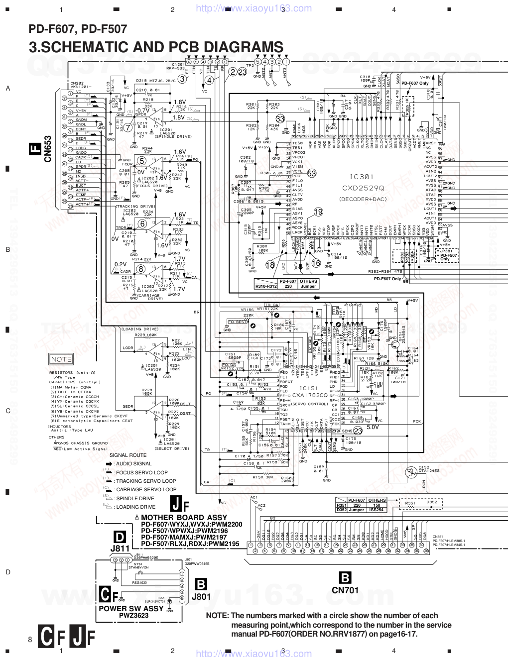 先锋PIONEER PD-F607音响电路图-7 先锋PIONEER PD-F607音响电路图-7