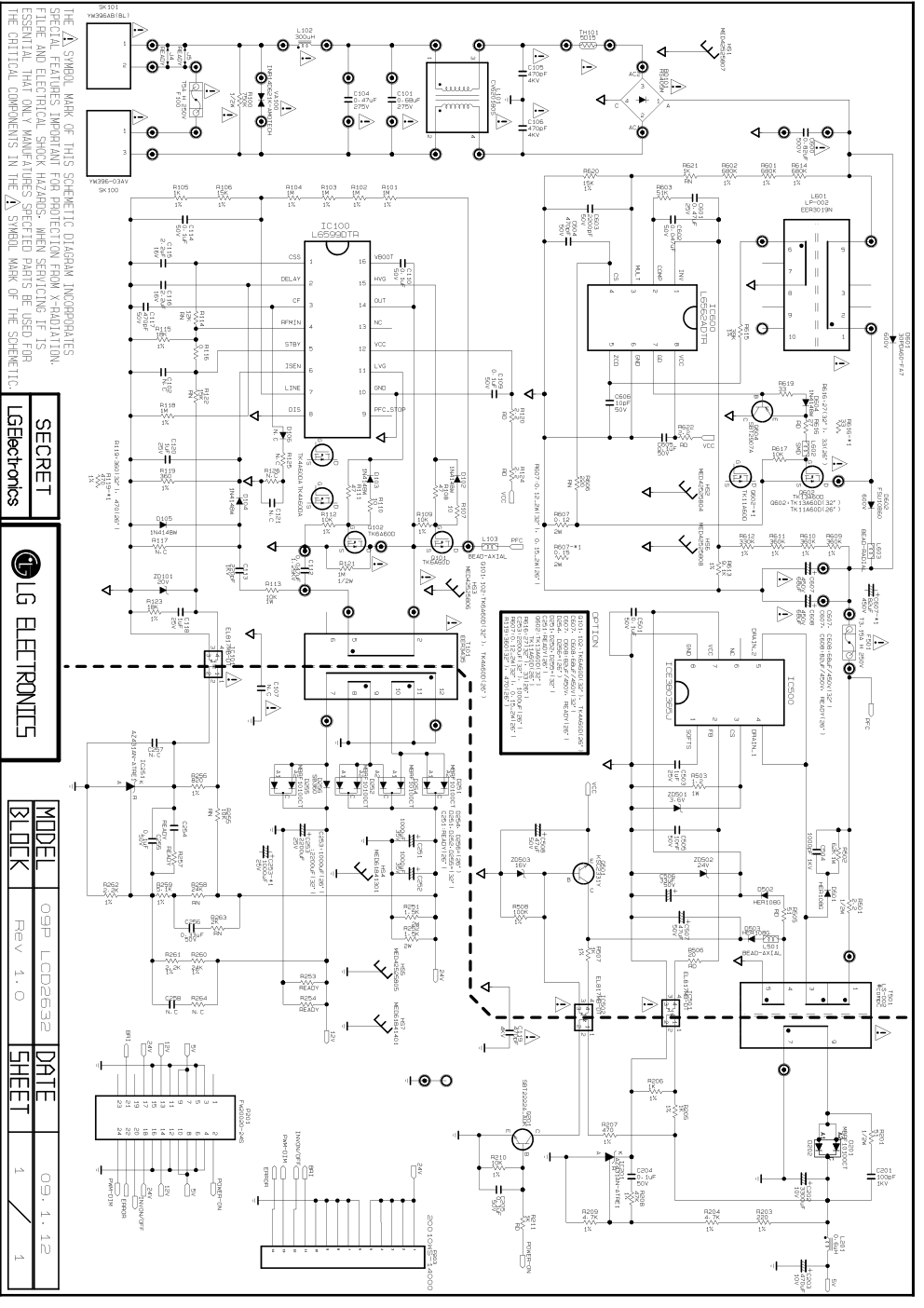 LG 32H20RC液晶电视电源板电路图-0 LG 32H20RC液晶电视电源板电路图-0