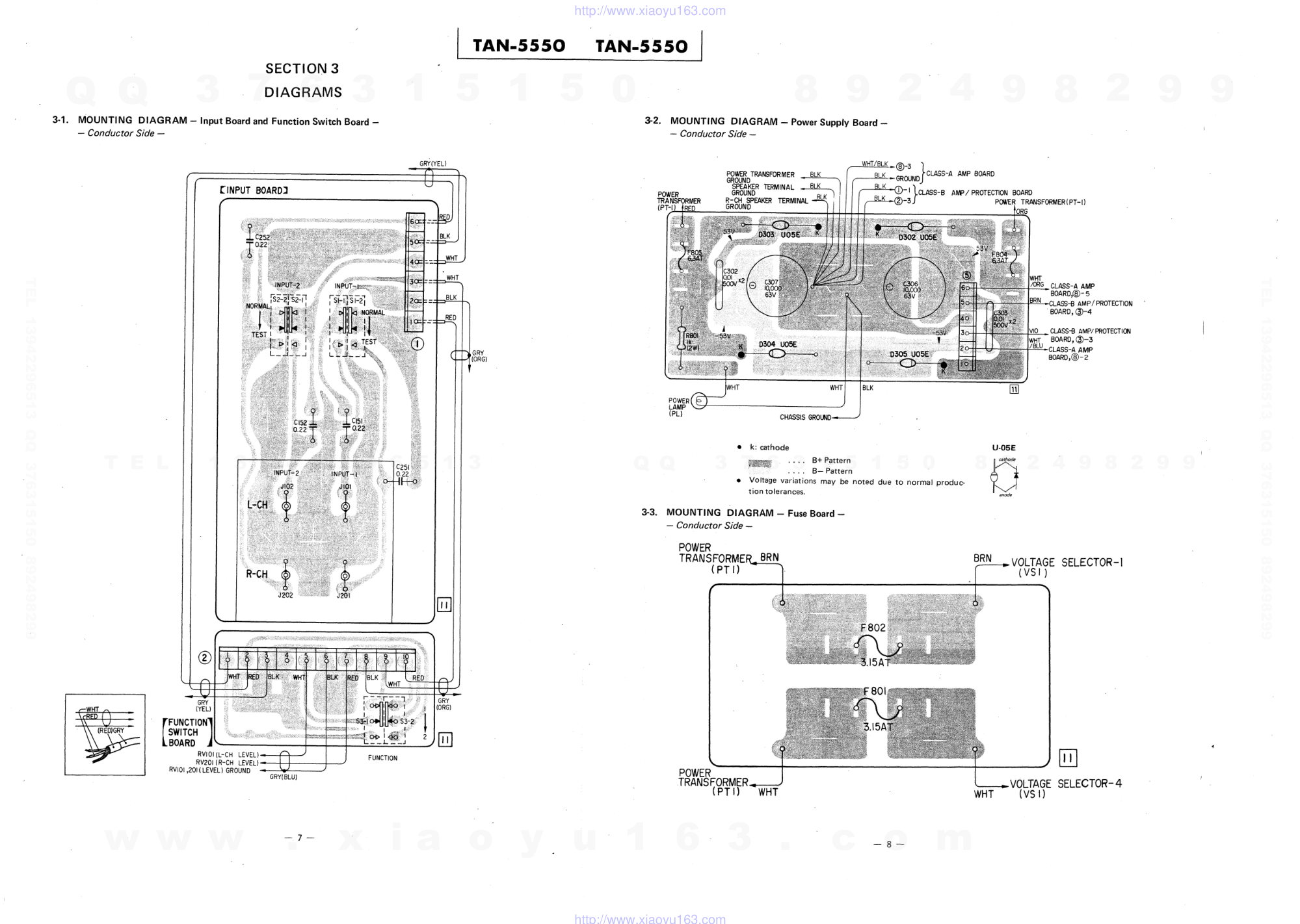 索尼SONY TAN-5550音响电路原理图-5 索尼SONY TAN-5550音响电路原理图-5