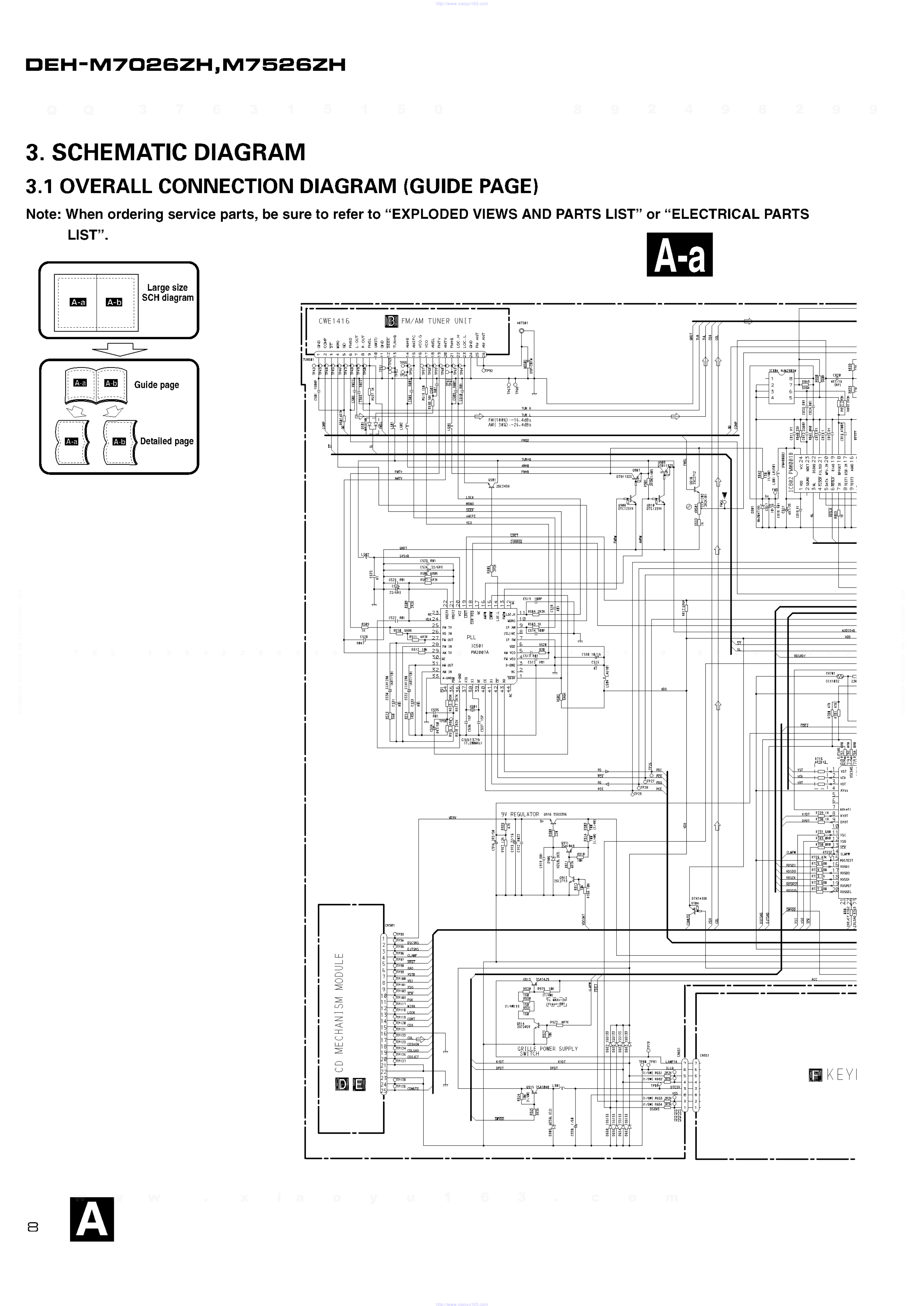 先锋PIONEER DEH-M7526ZHEW电路图-7 先锋PIONEER DEH-M7526ZHEW电路图-7