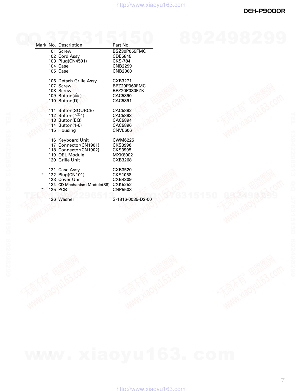 先锋PIONEER DEH-P9000REW电路图-6