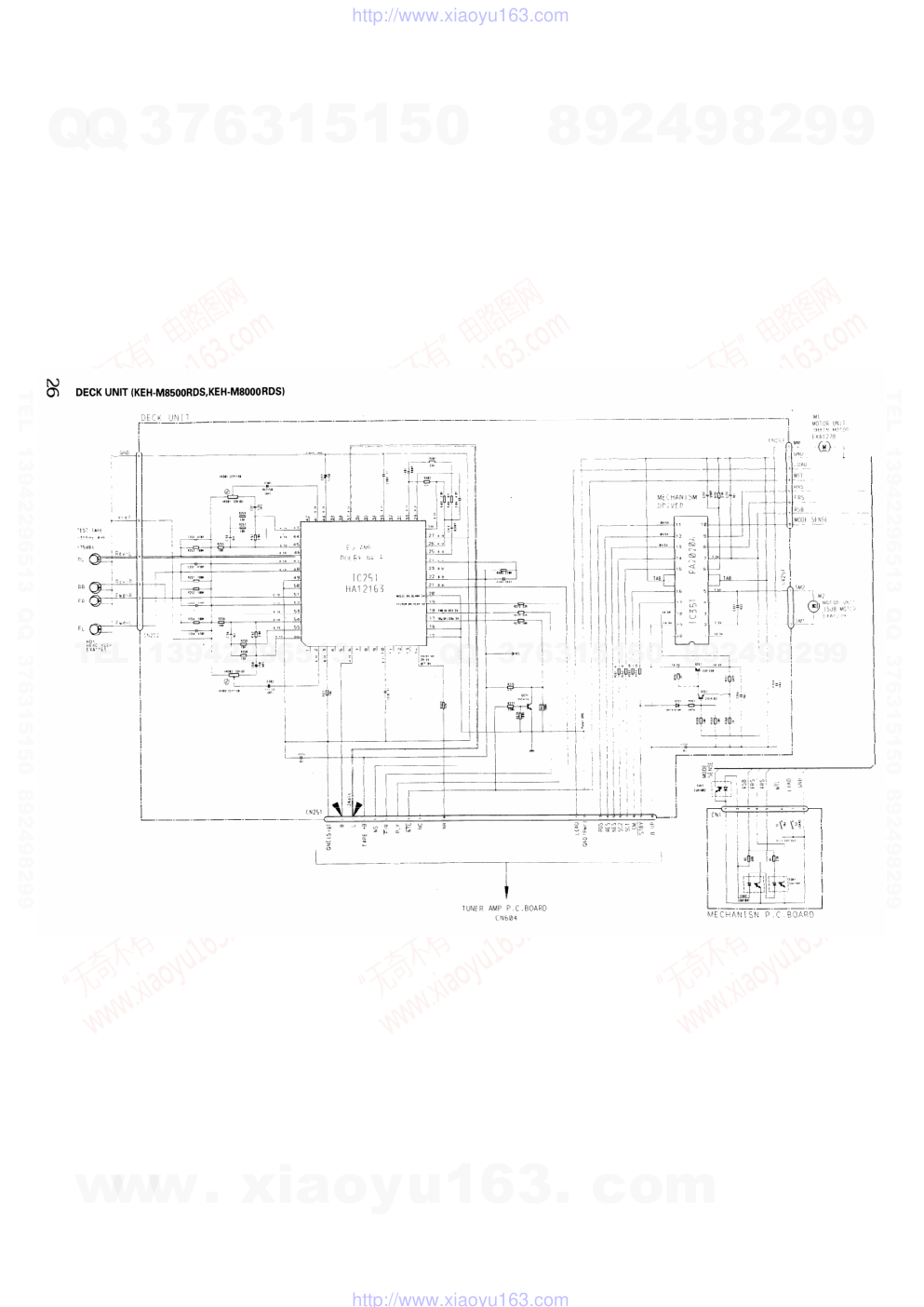 先锋PIONEER KEH-M8500RDS音响电路图-4 先锋PIONEER KEH-M8500RDS音响电路图-4