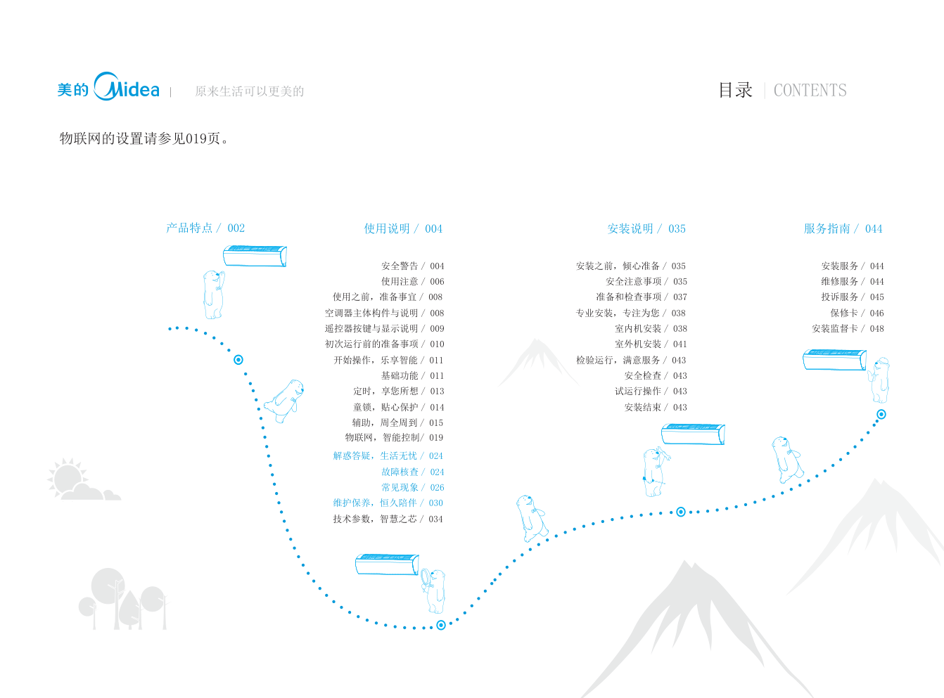 美的KFR-26GWBP3DN1Y-SA100(B1)挂壁式空调使用安装说明书-1