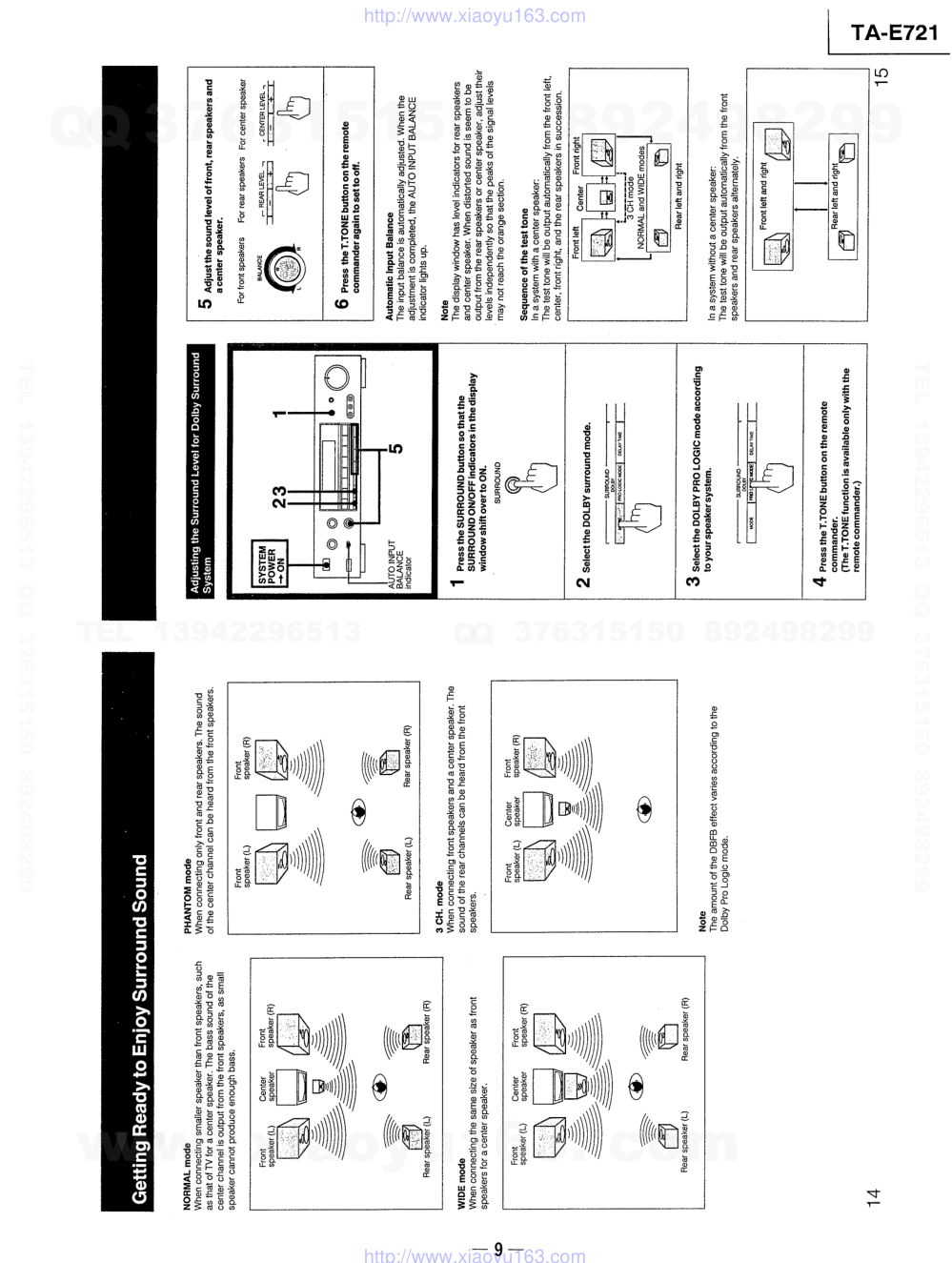 索尼SONY TA-E721音响电路原理图-8