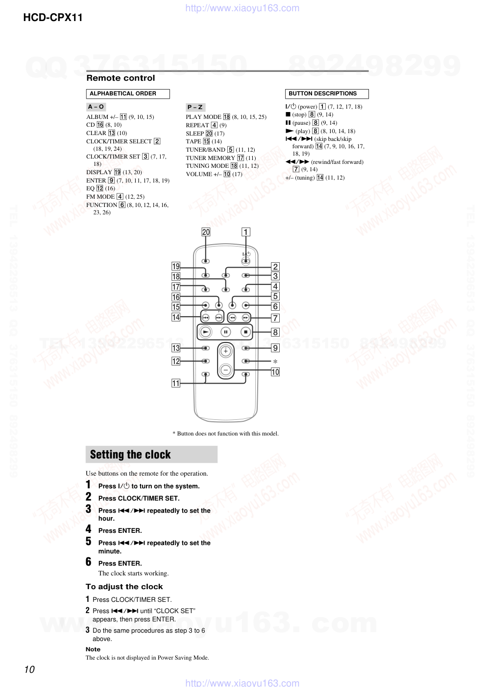 索尼SONY HCD-CPX11音响图纸-9 索尼SONY HCD-CPX11音响图纸-9