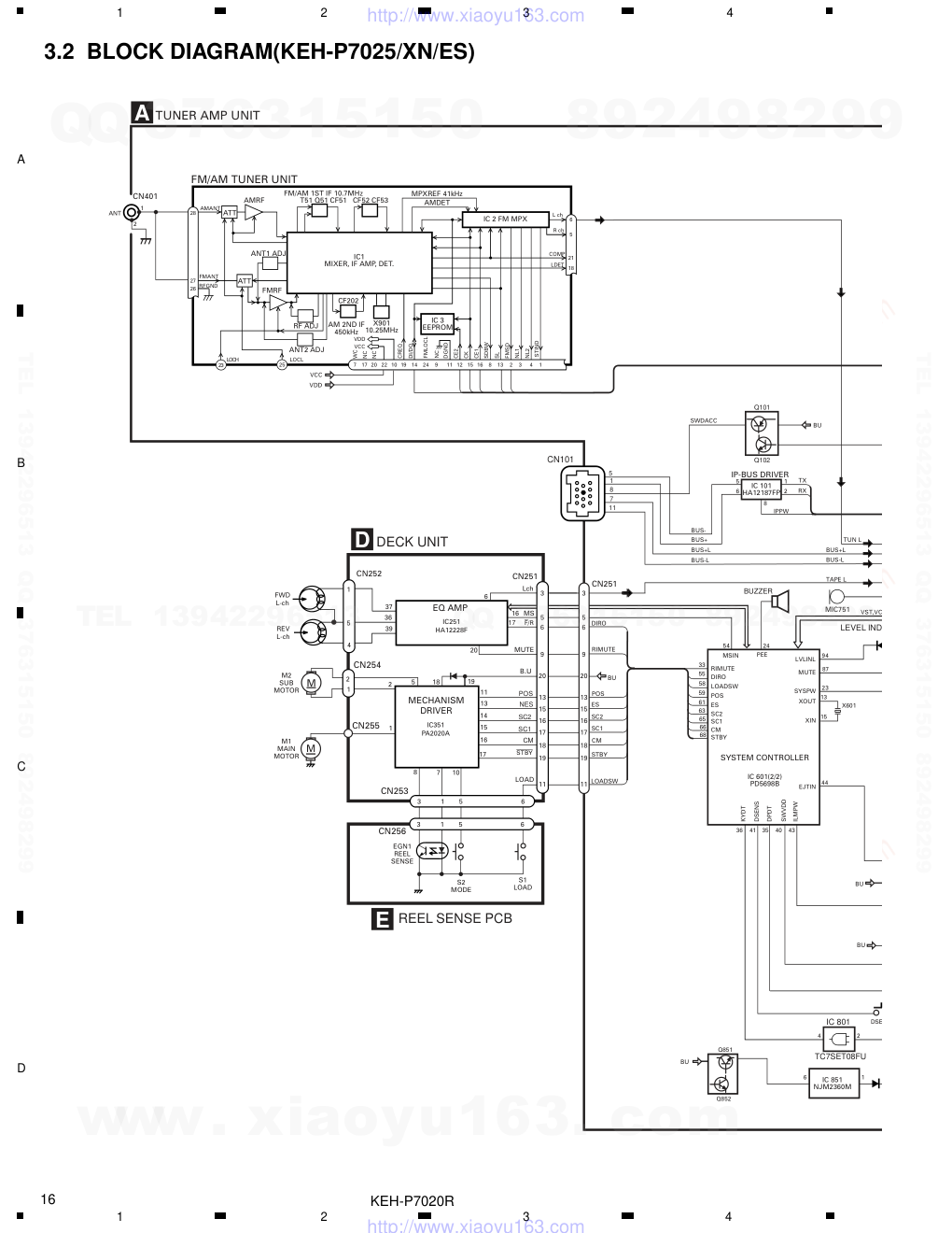 先锋PIONEER KEH-P7020R音响电路图-3