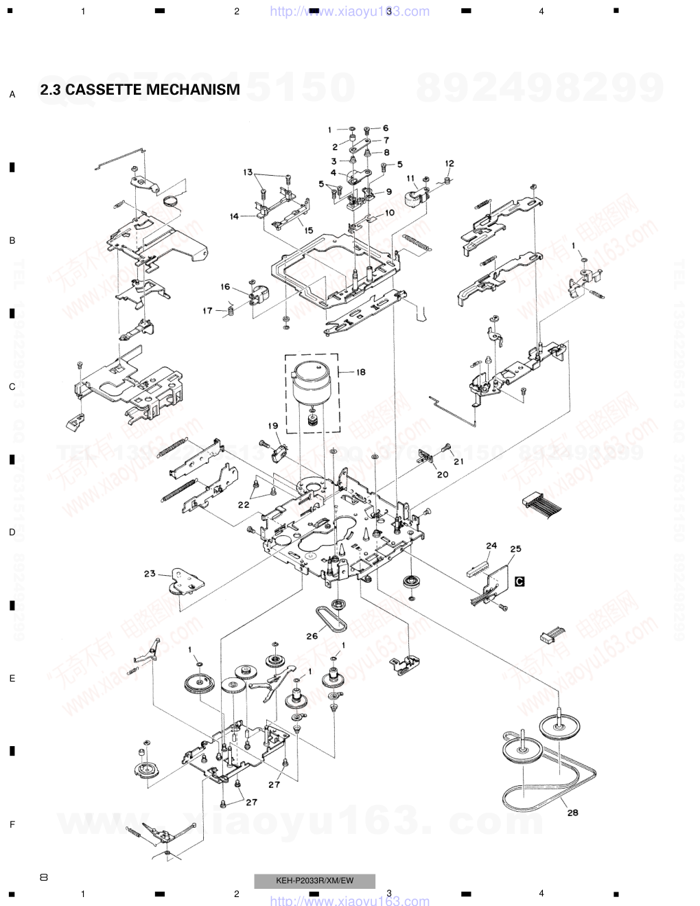 先锋PIONEER KEH-P2030音响电路图-7