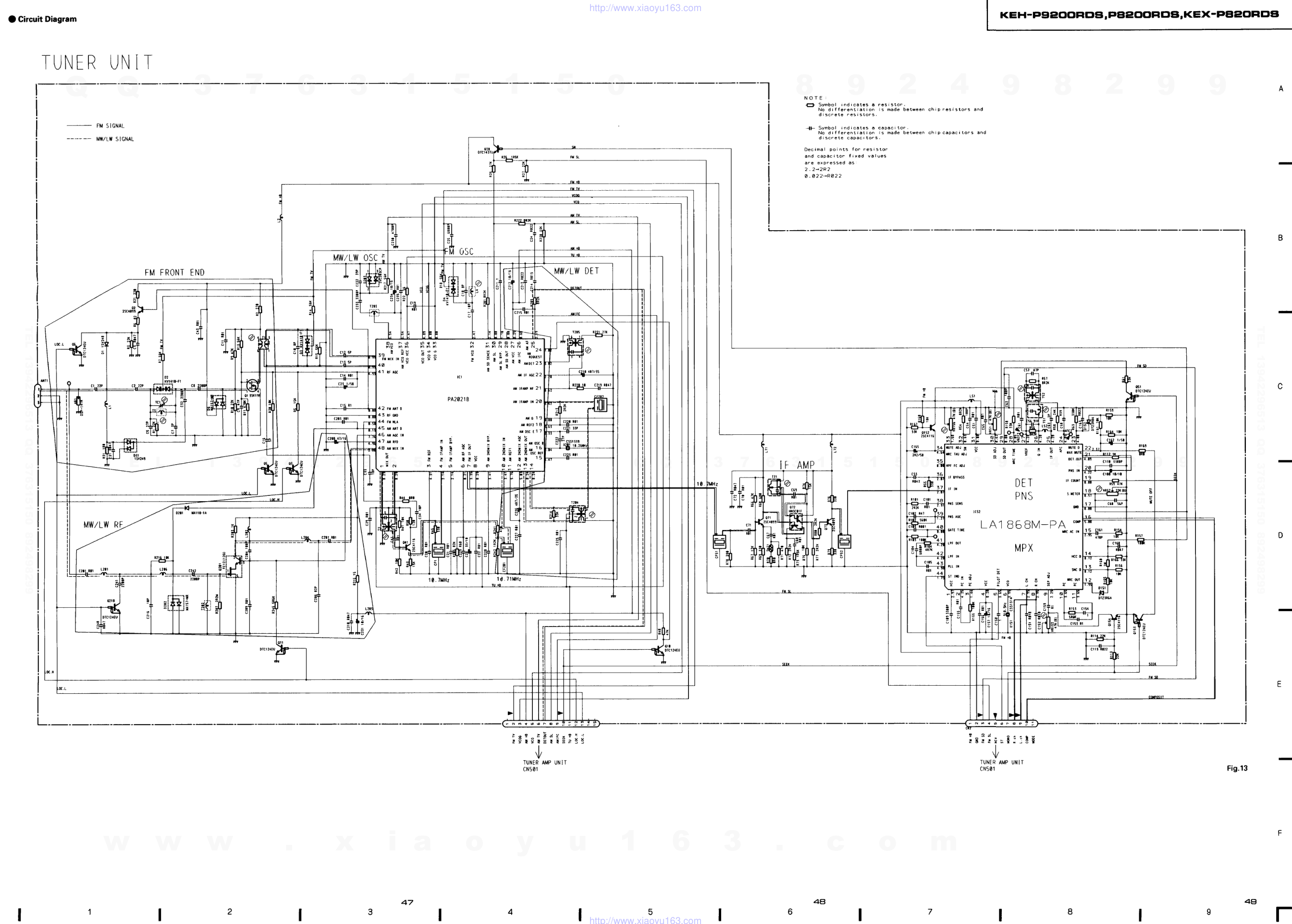 先锋PIONEER KEX-820PDS音响电路图-6 先锋PIONEER KEX-820PDS音响电路图-6