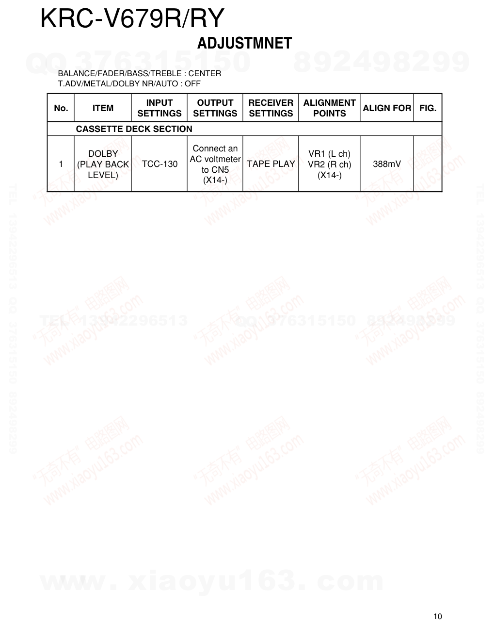 建伍KENWOOD KRC-V679RY磁带录放机电路图-9