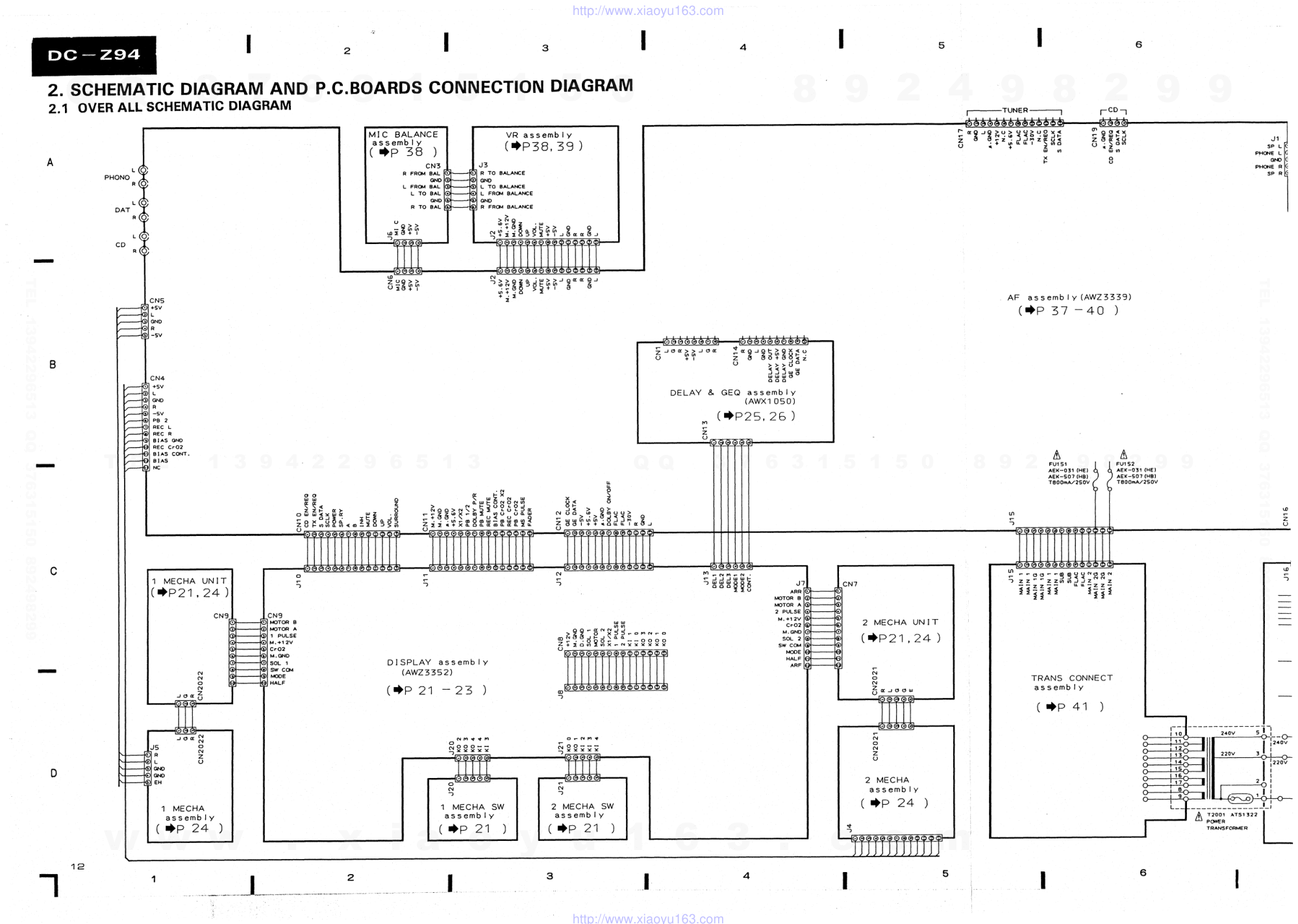 先锋PIONEER DC-Z94电路图-8 先锋PIONEER DC-Z94电路图-8