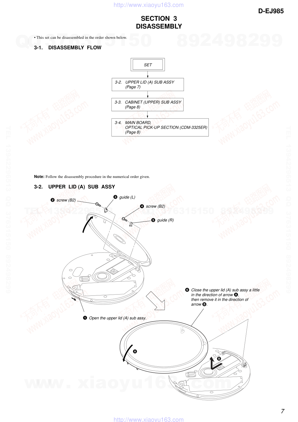 索尼SONY D-EJ985音响电路图-6 索尼SONY D-EJ985音响电路图-6