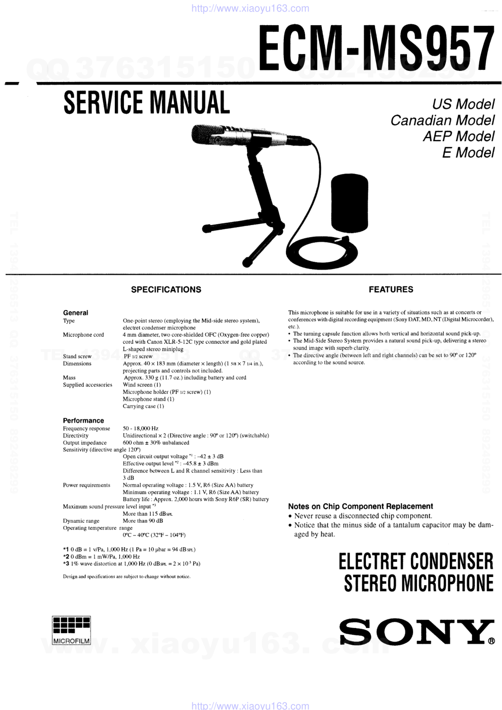 索尼SONY ECM-MS957音响电路原理图-0 索尼SONY ECM-MS957音响电路原理图-0