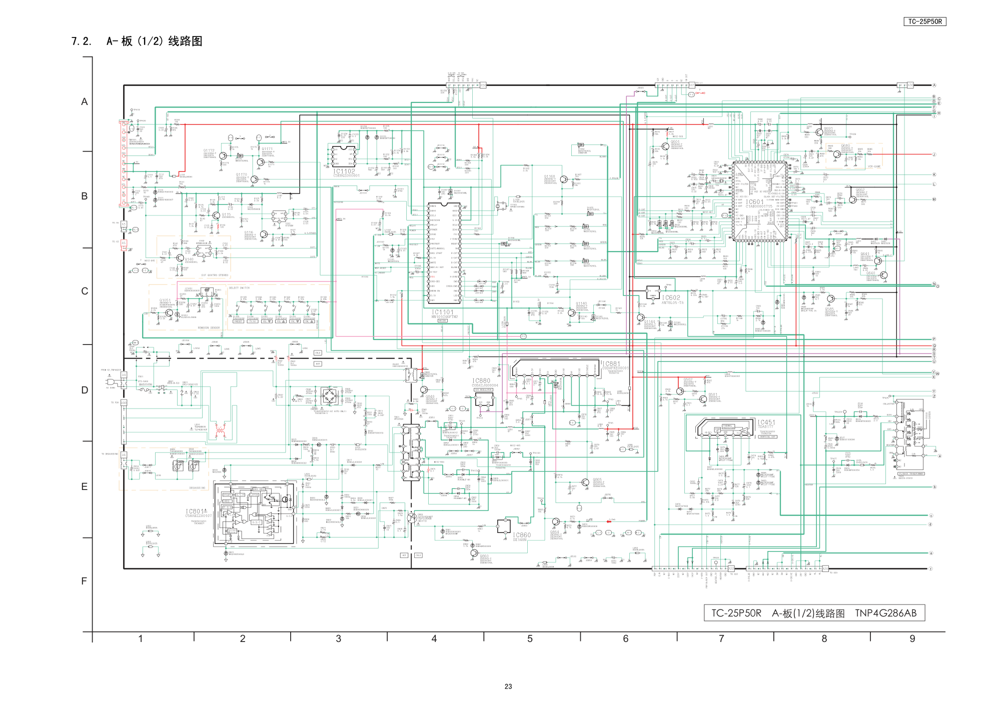 松下TC-25P50R彩电电路原理图-1 松下TC-25P50R彩电电路原理图-1