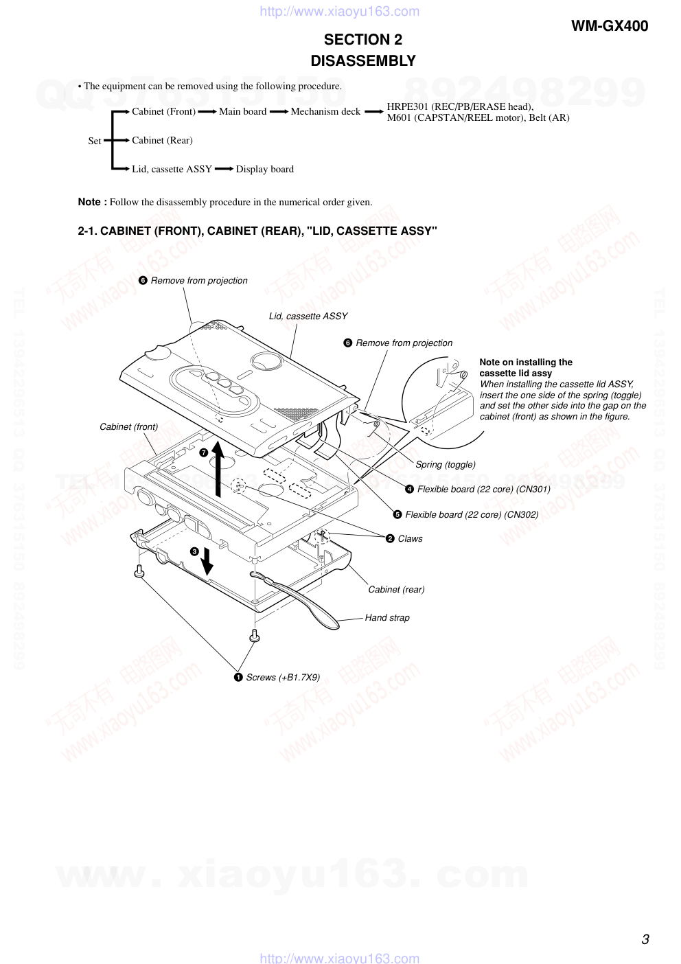 索尼SONY WM-GX400电路图-2 索尼SONY WM-GX400电路图-2