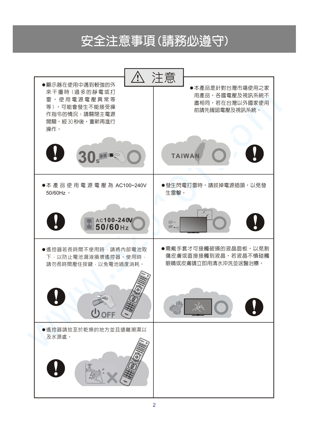 声宝EM-50UT15D液晶电视说明书-2 声宝EM-50UT15D液晶电视说明书-2