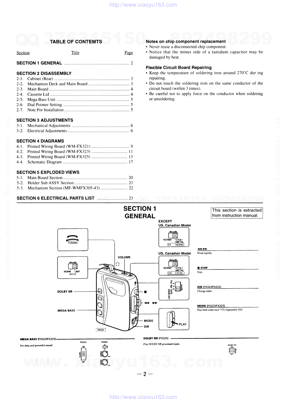 索尼SONY WM-FX321电路图-1 索尼SONY WM-FX321电路图-1