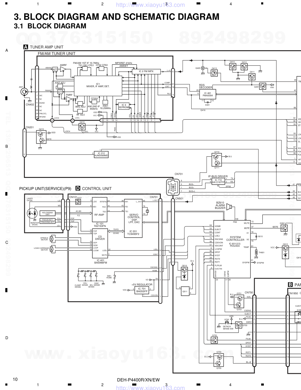 先锋PIONEER DEH-P4400RBXNEW电路图-9 先锋PIONEER DEH-P4400RBXNEW电路图-9