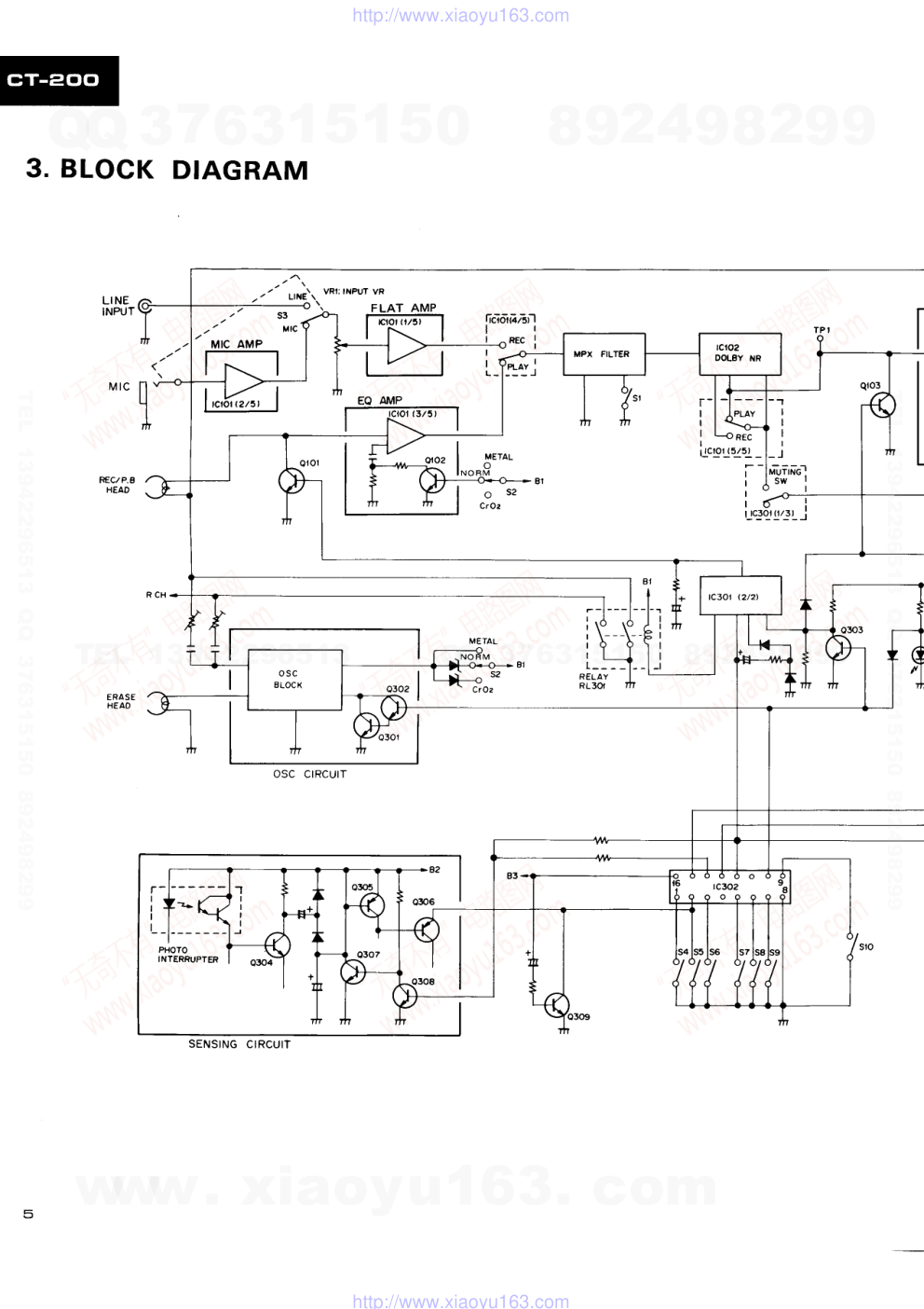 先锋PIONEER CT-200电路图-4