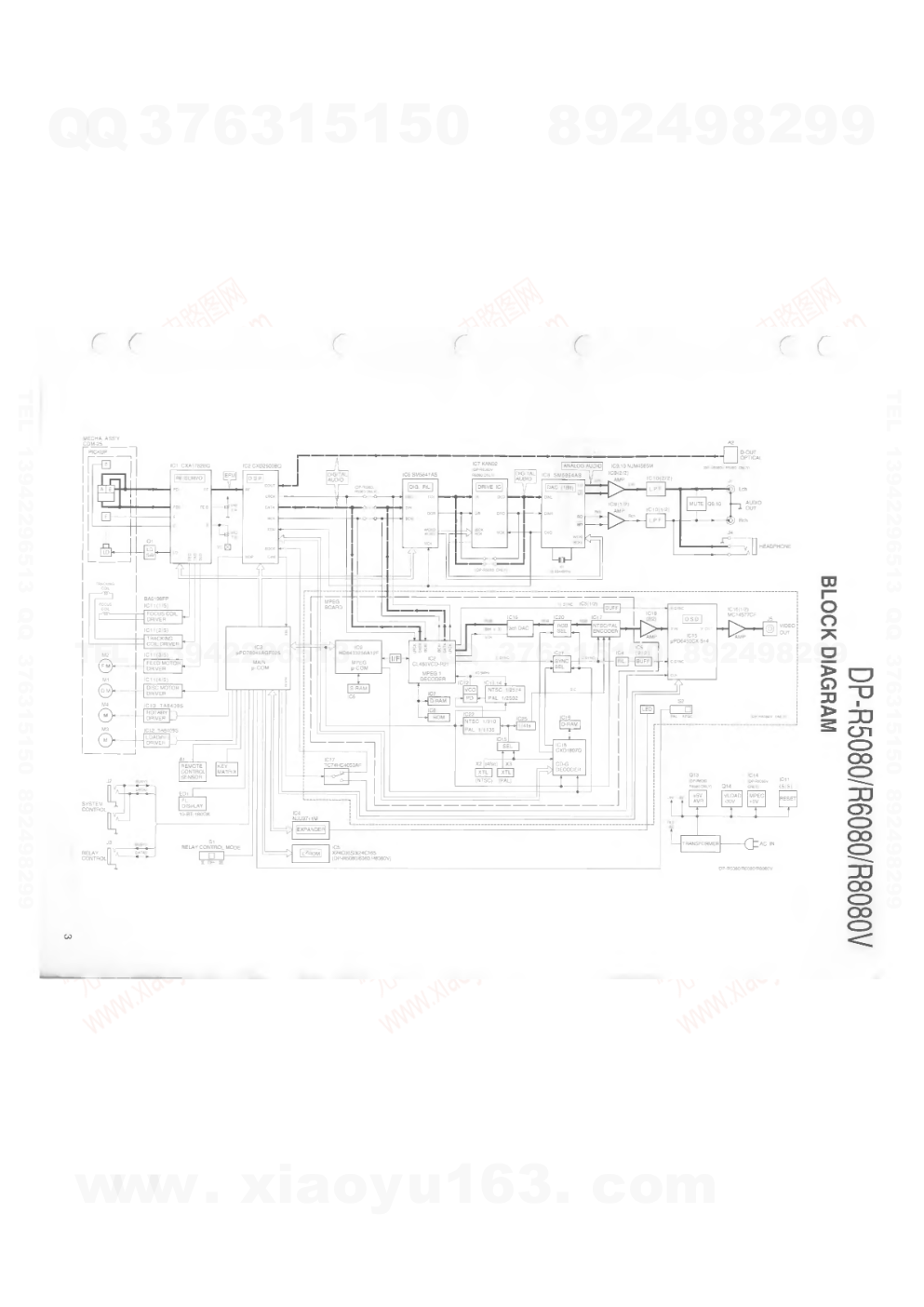 建伍KENWOOD R6080 CD播放机电路图-2 建伍KENWOOD R6080 CD播放机电路图-2