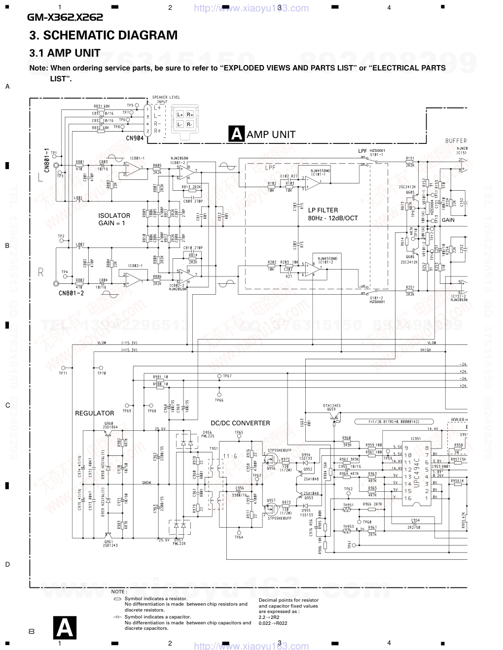 先锋PIONEER GM-X362音响电路图-7 先锋PIONEER GM-X362音响电路图-7