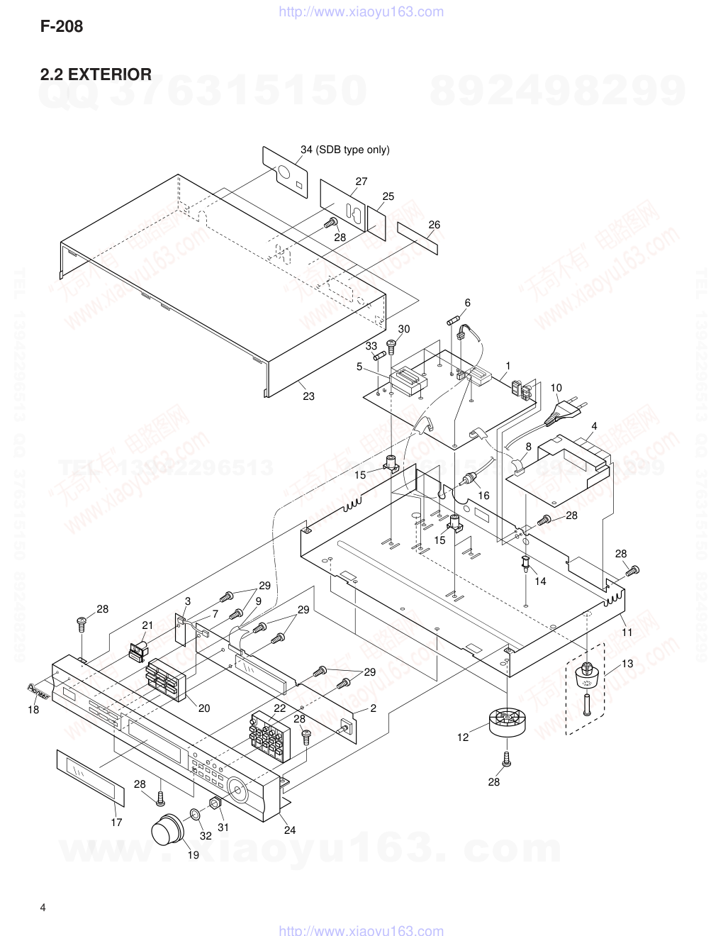 先锋PIONEER F-208音响电路图-3 先锋PIONEER F-208音响电路图-3