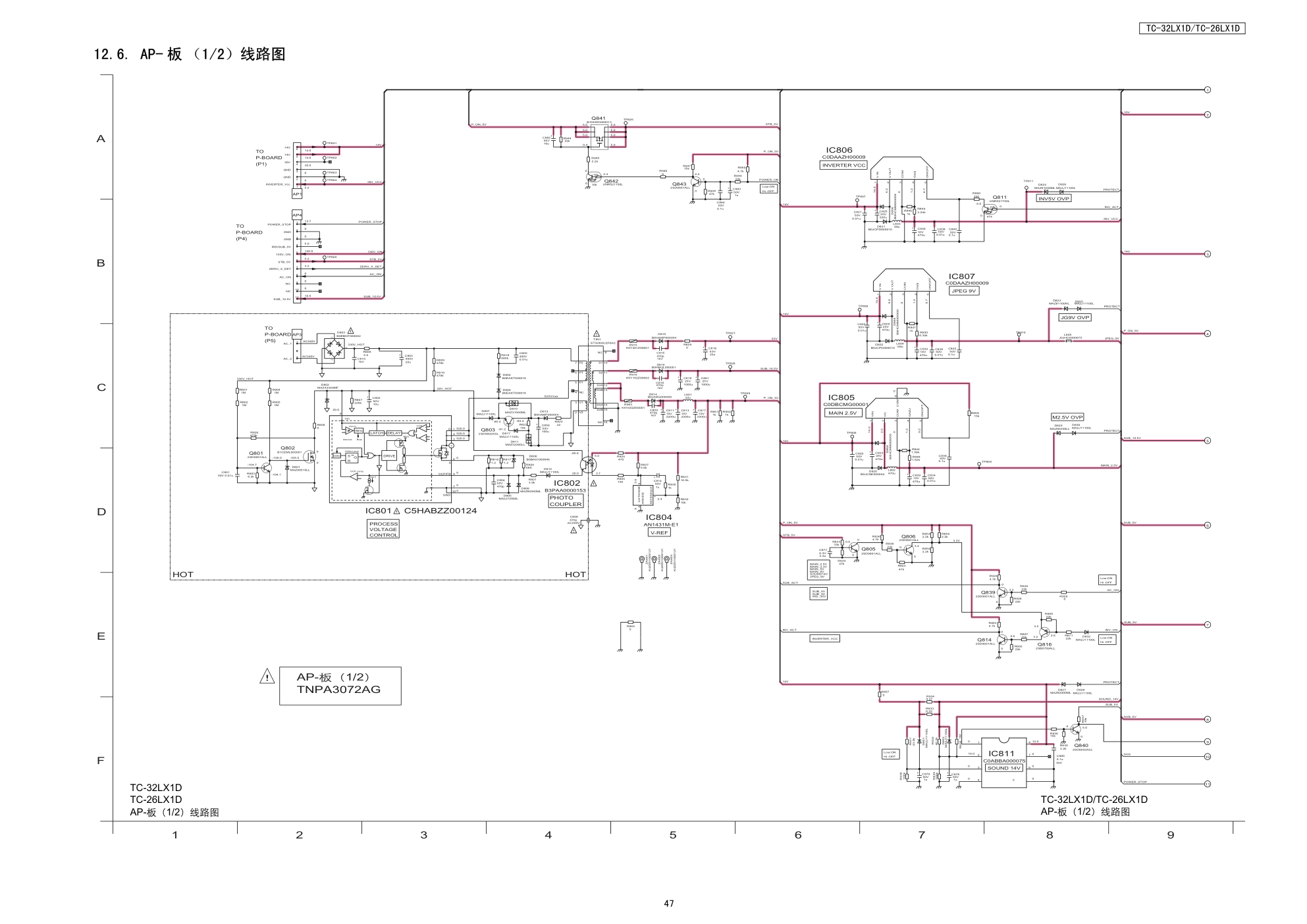 松下TC-32LX1D液晶电视电路原理图-8 松下TC-32LX1D液晶电视电路原理图-8