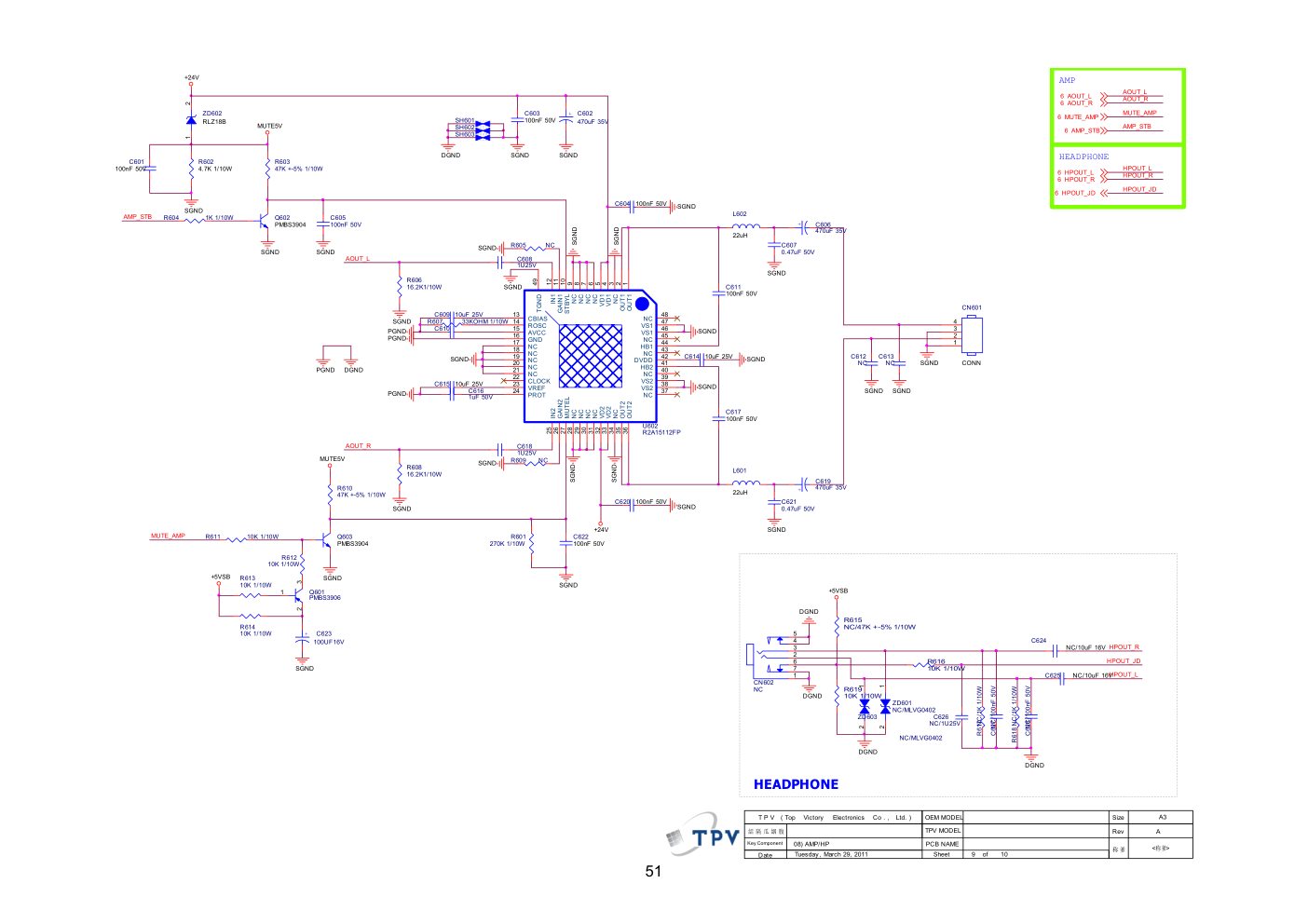 三洋LCD-42C828液晶电视电路图-7 三洋LCD-42C828液晶电视电路图-7
