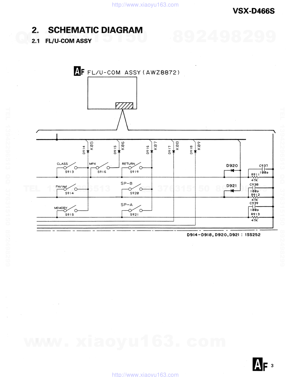 先锋PIONEER VSX-D466S电路图-2