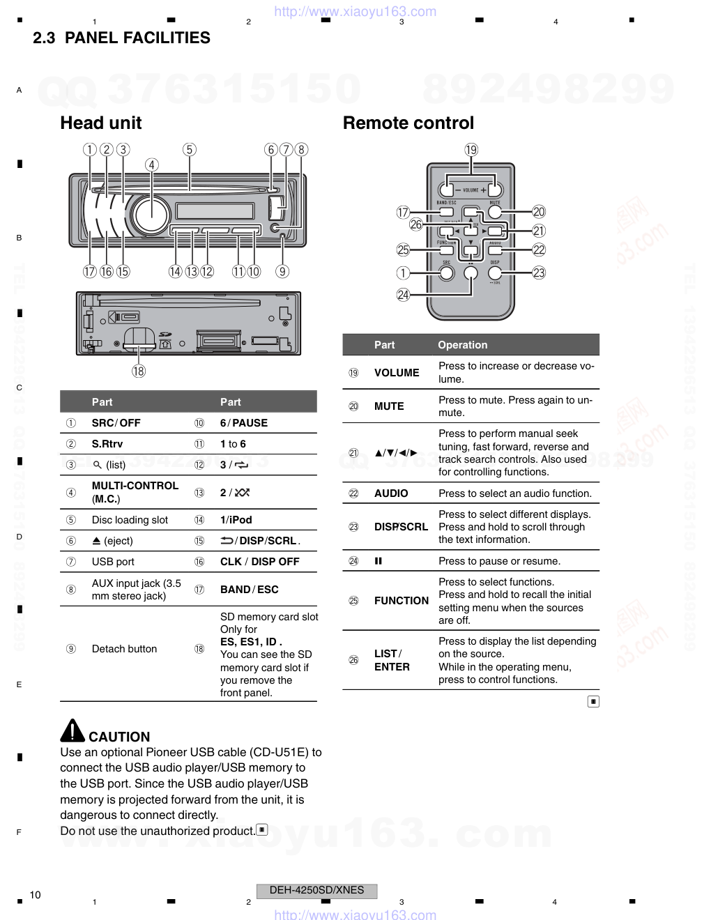 先锋PIONEER DEH-4250SDXNES电路图-9