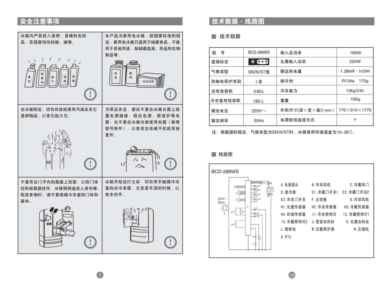 海尔冰箱BCD-588WS使用说明书-7 海尔冰箱BCD-588WS使用说明书-7