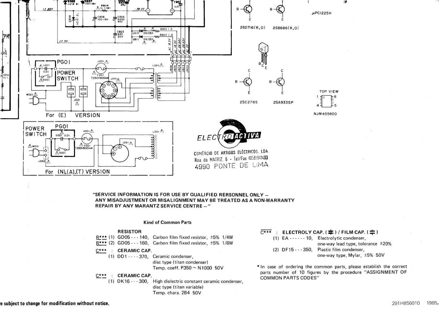 马兰士MARANTZ PM151音响电路图-2 马兰士MARANTZ PM151音响电路图-2