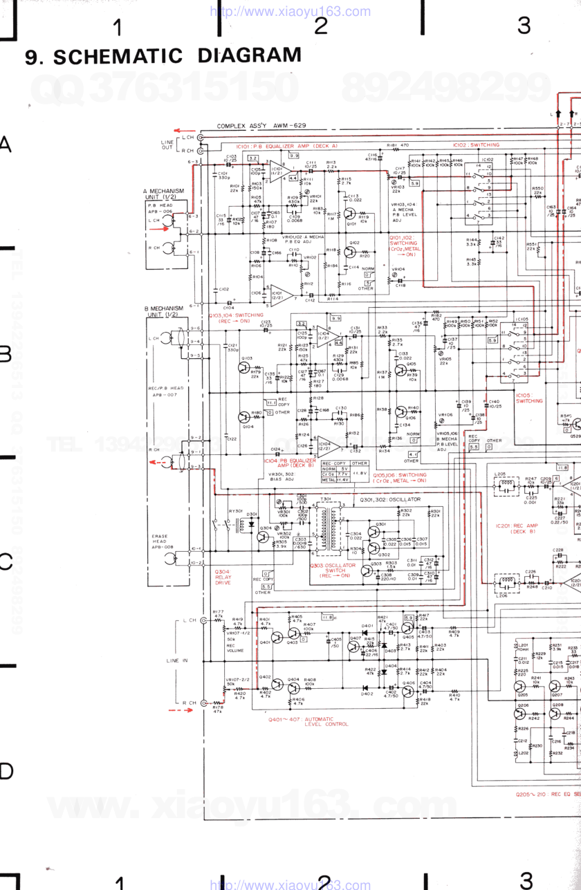 先锋PIONEER CT-055W电路图-1 先锋PIONEER CT-055W电路图-1