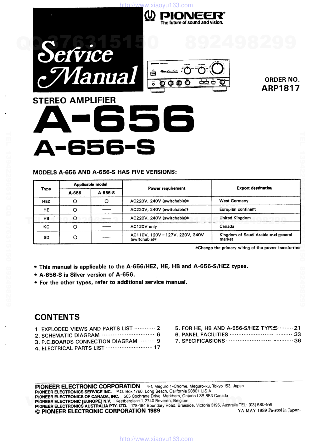 先锋PIONEER A-656-S音响电路原理图-0 先锋PIONEER A-656-S音响电路原理图-0
