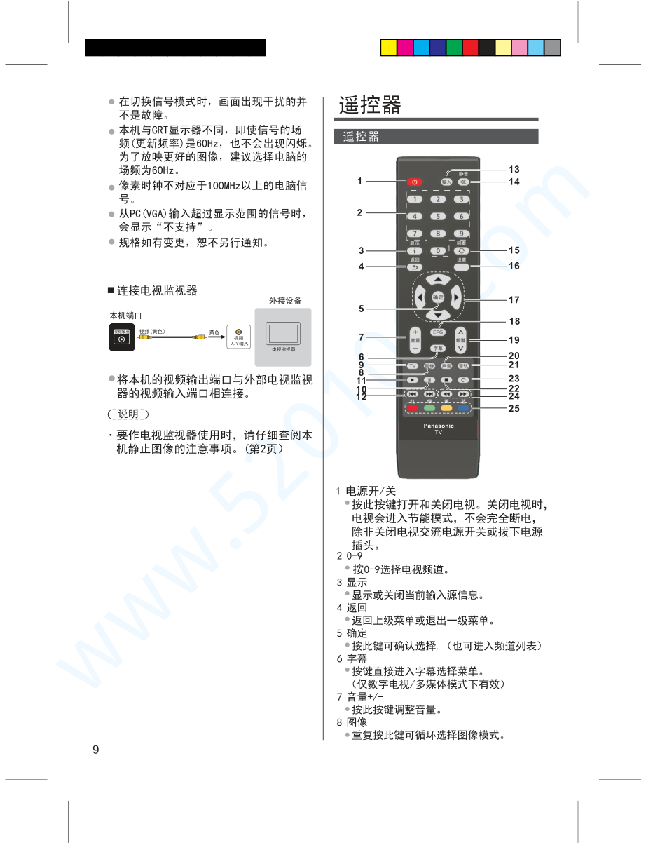 松下TH-49C520C液晶电视说明书-9 松下TH-49C520C液晶电视说明书-9