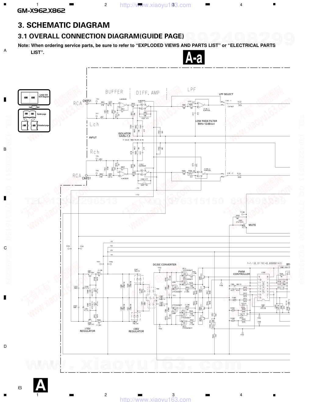 先锋PIONEER GM-X962音响电路图-5