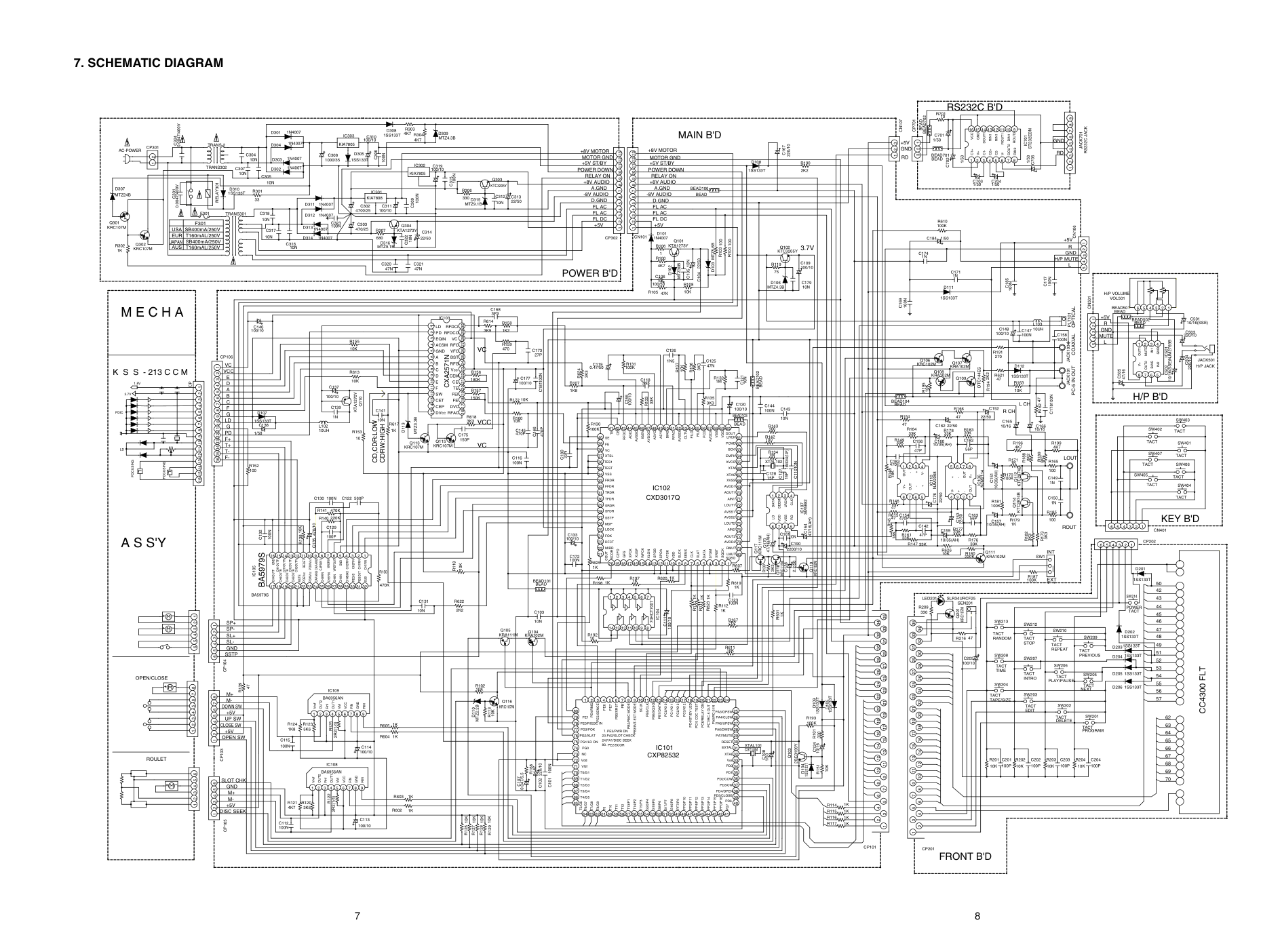 马兰士MARANTZ CC4300F1B电路图-6 马兰士MARANTZ CC4300F1B电路图-6
