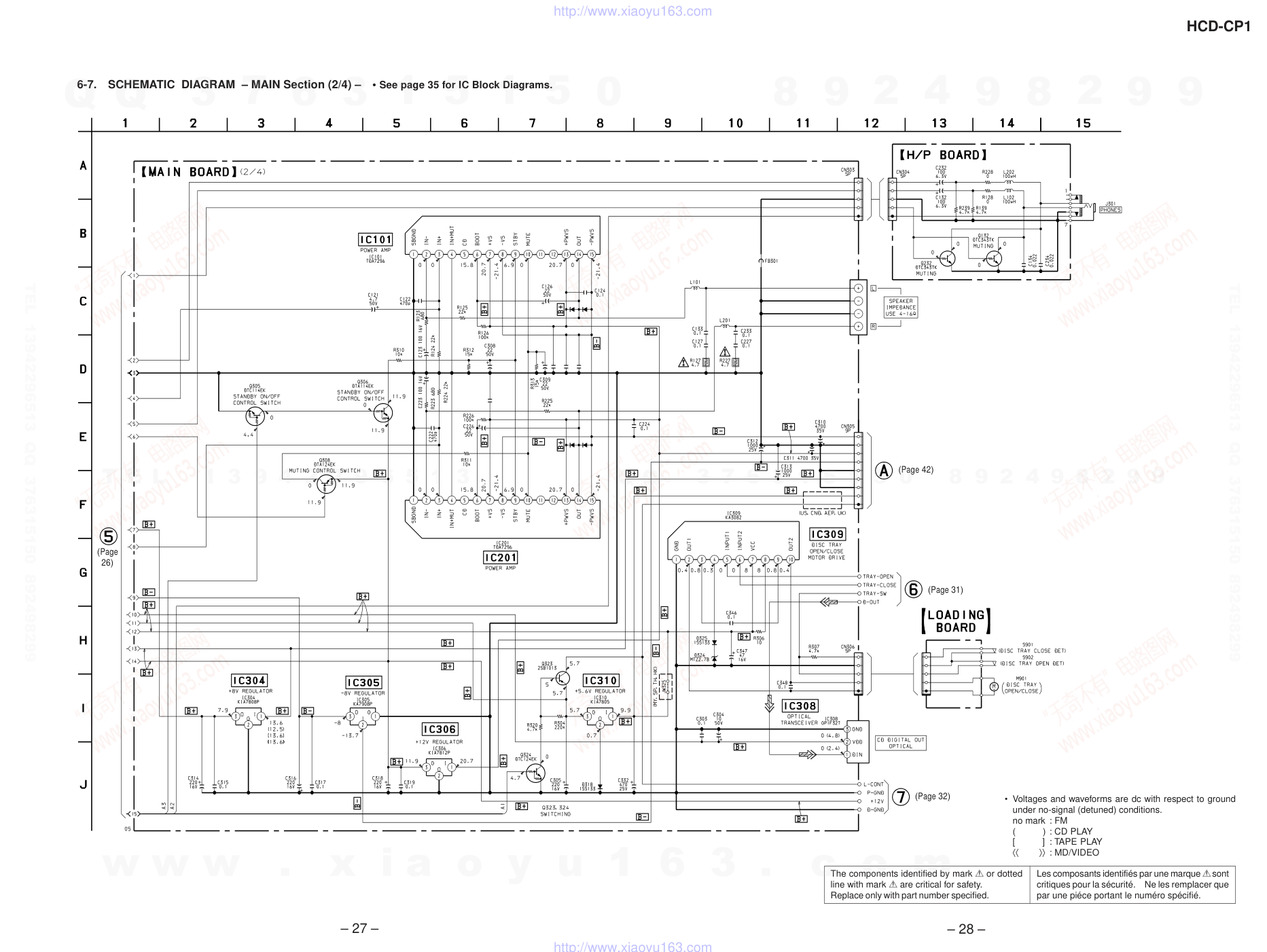 索尼SONY HCD-CP1音响电路图-2 索尼SONY HCD-CP1音响电路图-2