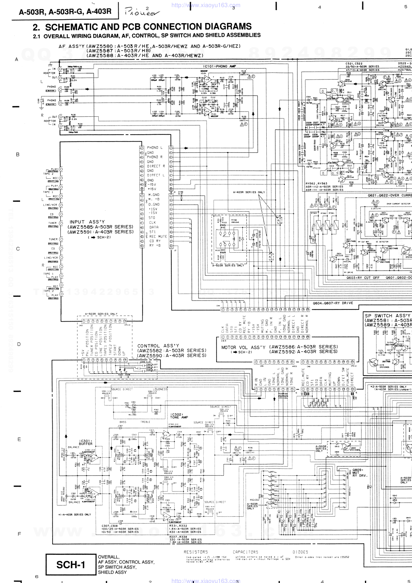 先锋PIONEER A-503R音响电路原理图-4