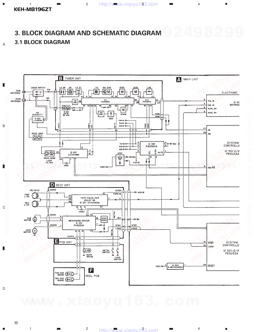 先锋PIONEER KEH-M8196ZT音响电路图-7 先锋PIONEER KEH-M8196ZT音响电路图-7