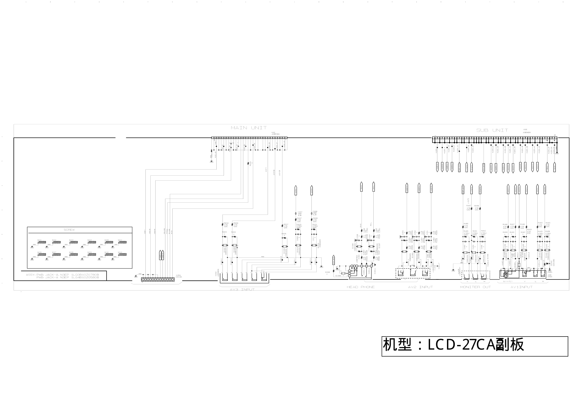 三洋LCD-27CA2液晶电视电路图-0 三洋LCD-27CA2液晶电视电路图-0