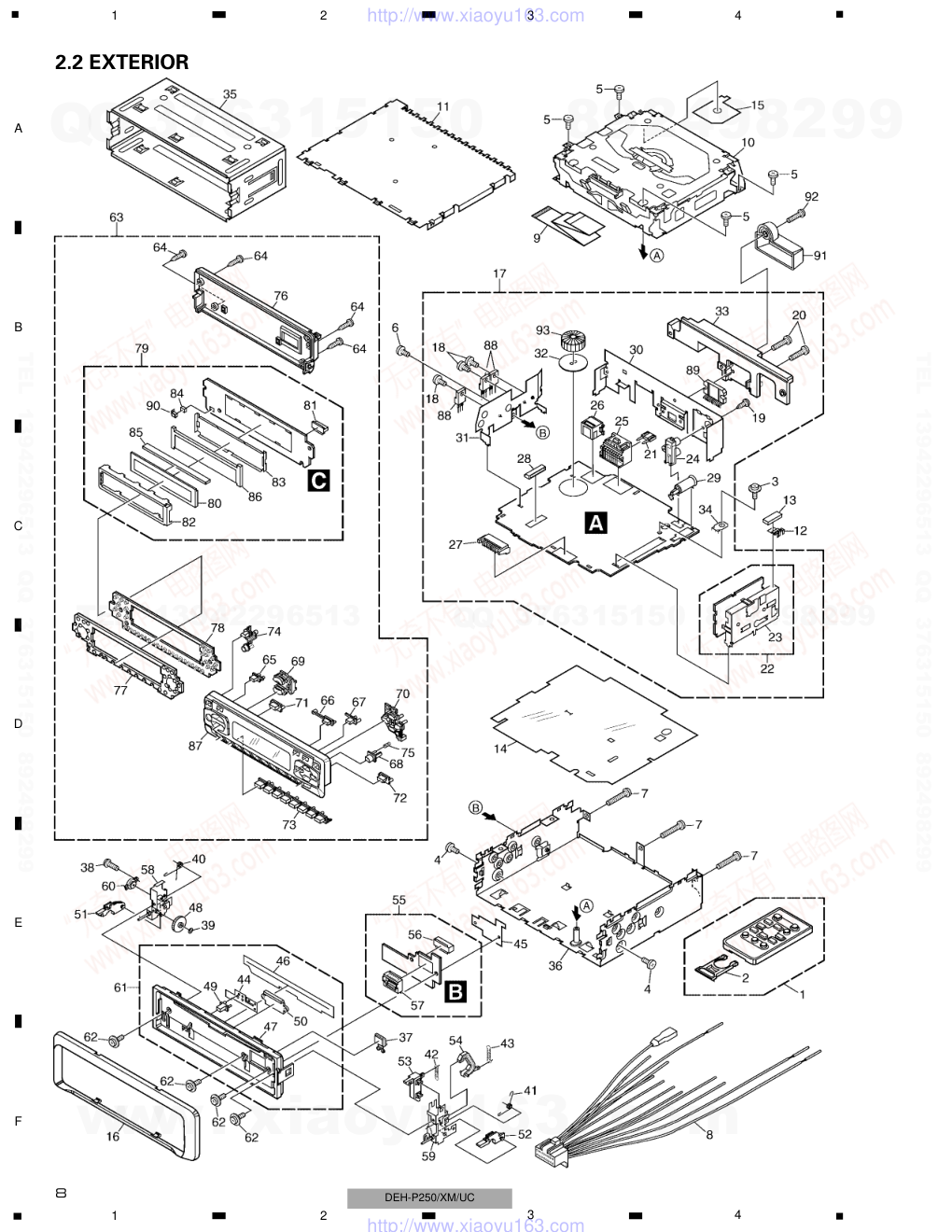 先锋PIONEER DEH-P2500XMUC电路图-7 先锋PIONEER DEH-P2500XMUC电路图-7