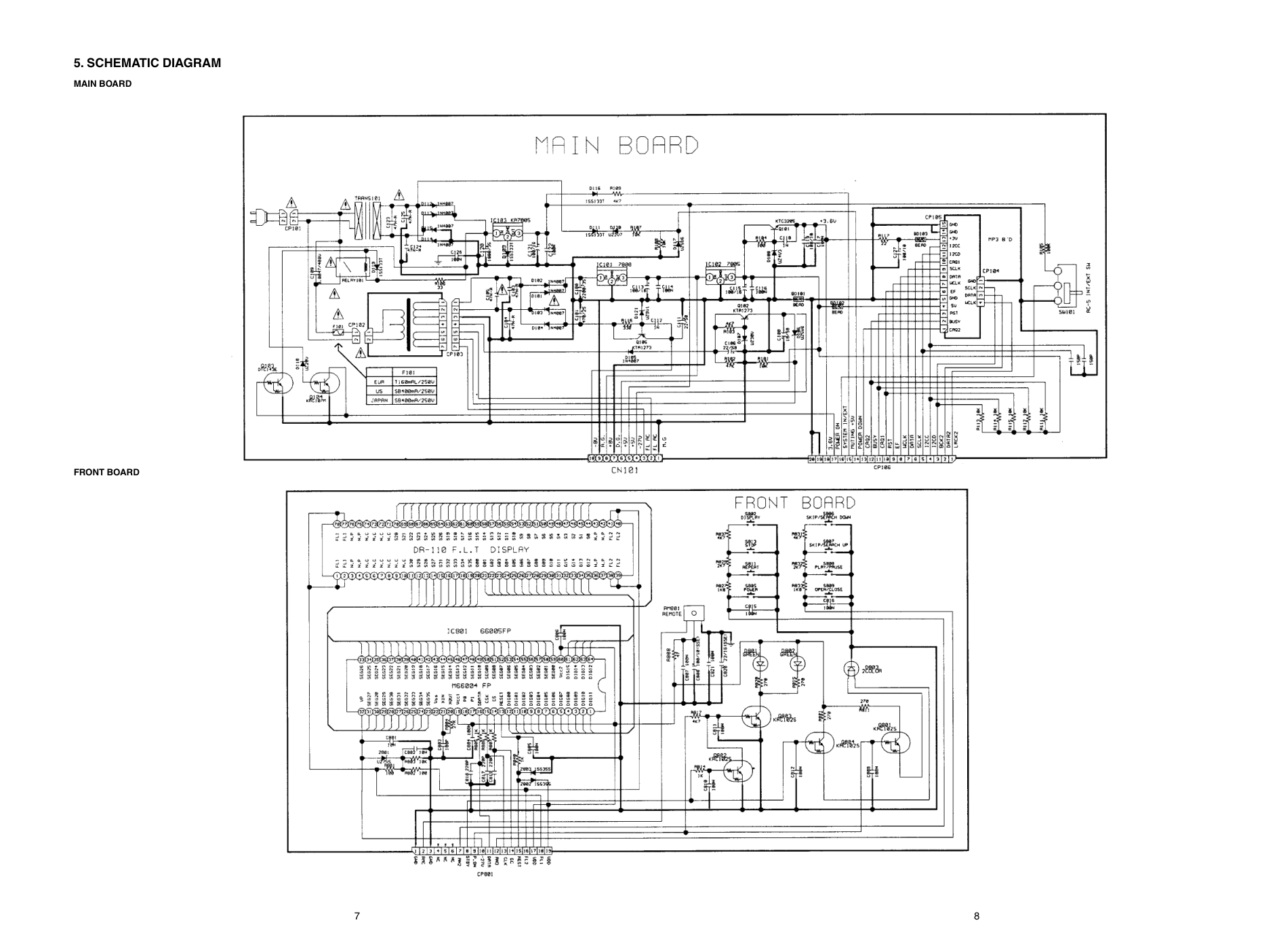 马兰士MARANTZ CD110F1S音响电路图-6 马兰士MARANTZ CD110F1S音响电路图-6