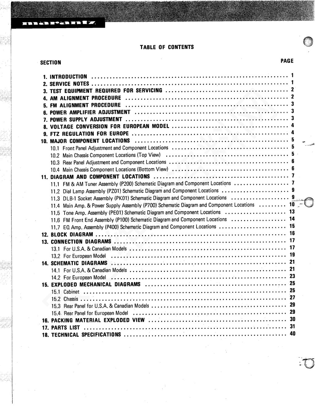 马兰士2238B收音机维修手册-1 马兰士2238B收音机维修手册-1