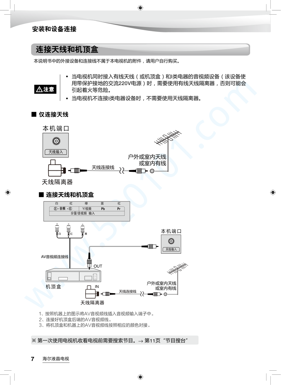 海尔LE50AL88G31液晶电视说明书-7 海尔LE50AL88G31液晶电视说明书-7