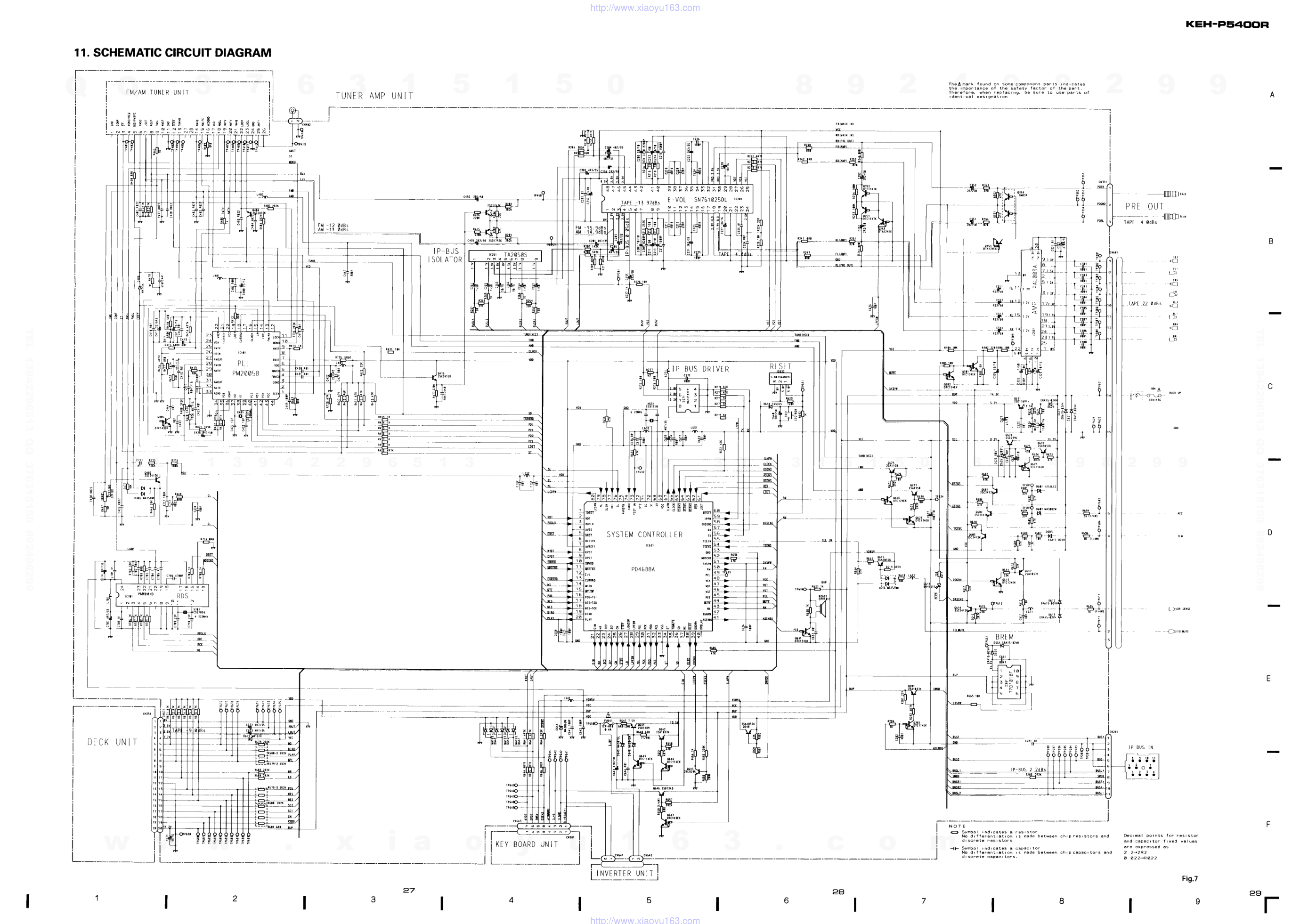 先锋PIONEER KEH-P5400R音响电路图-0 先锋PIONEER KEH-P5400R音响电路图-0