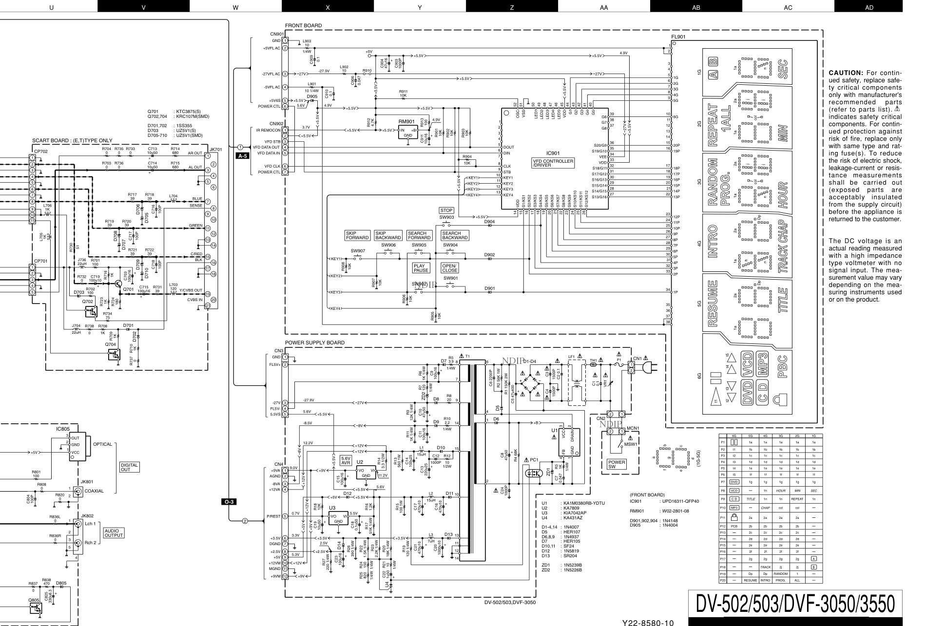 建伍KENWOOD DV-503音响电路原理图-4 建伍KENWOOD DV-503音响电路原理图-4